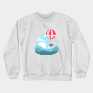 Retro hot air balloon Crewneck Sweatshirt